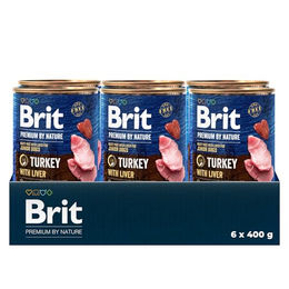 Brit Premium by Nature Junior Nassfutter Hund Huhn mit Leber Pastete getreidefrei 6 x 400 g – Bild 1 von 5