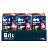 Produktbild von Brit Premium by Nature Junior Nassfutter Hund Huhn mit Leber Pastete getreidefrei 6 x 400 g