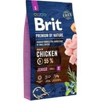 Produktbild von BRIT Premium By Nature Junior S Trockenfutter mit Huhn für kleine Hunde, glutenfrei, 8 kg - 8 kg