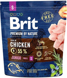 BRIT Premium By Nature Junior Small S Trockenfutter für kleine Hunderassen mit Huhn 1 kg - 1 kg – Bild 1 von 2