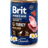 Produktbild von BRIT Premium by Nature Junior Welpenfutter Truthahn und Huhn Pastete getreidefrei 400 g - 400 g