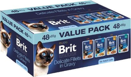 Brit Premium by Nature Katzenfutter Adult Stückchen in Sauce 48 x 85 g – Bild 1 von 2