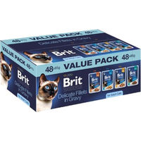 Produktbild von Brit Premium by Nature Katzenfutter Adult Stückchen in Sauce 48 x 85 g