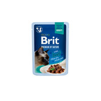 Produktbild von Brit Premium by Nature Katzenfutter Adult Zarte Filets in Sauce mit Rind 24 x 85 g