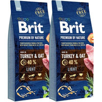 Produktbild von BRIT Premium By Nature Light Hundefutter Adult Truthahn und Huhn zur Gewichtsreduktion 30 kg - 2 x 15 kg