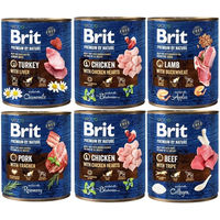 Produktbild von BRIT Premium by Nature Mix Hund Nassfutter Adult Getreidefrei Pastete 6x800 g - 6 x 800 g