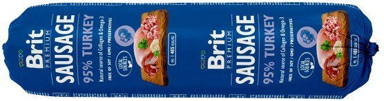 BRIT Premium by Nature Nassfutter Wurst Truthahn und Erbsen mit hohem Fleischanteil für Hunde 800 g - 800 g – Bild 1 von 8