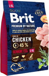 BRIT Premium By Nature Senior Hundefutter Huhn für große und extra große Rassen Glutenfrei 3 kg - 3 kg – Bild 1 von 3