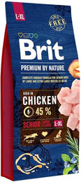 BRIT Premium By Nature Senior L+XL Trockenfutter mit Huhn für große und riesige Hunde 15 kg - 15 kg – Bild 1 von 3