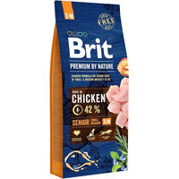 Produktbild von Brit Premium by Nature Senior S+M Trockenfutter mit Huhn für kleine und mittlere Hunde 15 kg - 15 kg