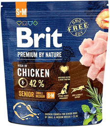 BRIT Premium By Nature Senior Small Medium S+M Hundefutter Huhn getreidefrei 1 kg - 1 kg – Bild 1 von 3