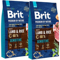Produktbild von BRIT Premium By Nature Sensitive Hundefutter Lamm Adult Hypoallergen 16 kg - 2 x 8 kg