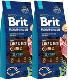 Produktbild von BRIT Premium By Nature Sensitive Lamm Hundefutter Adult Hypoallergen 30 kg - 2 x 15 kg