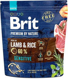 BRIT Premium By Nature Sensitive Lamm Trockenfutter für erwachsene Hunde getreidefrei 1 kg - 1 kg – Bild 1 von 3