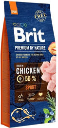 BRIT Premium By Nature Sport Hundefutter Huhn Adult Glutenfrei 15 kg - 15 kg – Bild 1 von 4