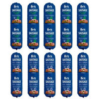 Produktbild von BRIT Premium Hundefutter Pastete mit Huhn, Truthahn und Erbse sowie Truthahn 10x800 g mit hohem Fleischanteil für alle Altersstufen
