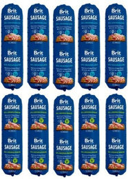 Produktbild von BRIT Premium Hundewurst Pastete Huhn Wild und Huhn Lamm 10x800 g mit hohem Fleischanteil - 10 x 800 g
