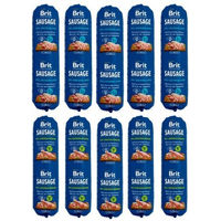 Produktbild von BRIT Premium Hundewurst Pastete Huhn Wild und Huhn Lamm 10x800 g mit hohem Fleischanteil - 10 x 800 g