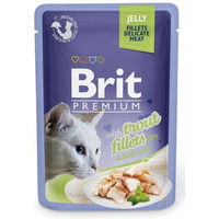 Produktbild von BRIT Premium Katzen Nassfutter Filets mit Forelle in Gelee für adulte Katzen 24x85g - 24 x 85 g