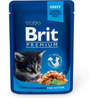 Produktbild von BRIT Premium Kitten Huhn Stückchen in Sauce getreidefrei 24 x 100 g
