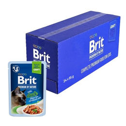 Brit Premium Nassfutter für Katzen Adult Ente Stückchen in Soße ohne Farb- und Aromastoffe 24 x 85 g - 24 x 85 g – Bild 1 von 3