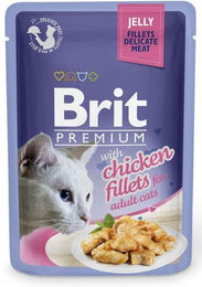BRIT Premium Nassfutter Huhn Filets in Gelee für adulte Katzen 24x85g - 24 x 85 g – Bild 1 von 3