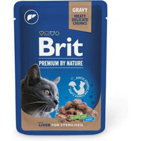 Produktbild von BRIT Premium Nassfutter Leber für sterilisierte Katzen Adult Getreidefrei 24x100g - 24 x 100 g