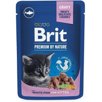 Produktbild von BRIT Premium Pouch Kitten Fisch Stückchen in Sauce 24x100g