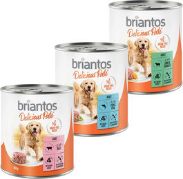 Produktbild von Brit Probiermix Delicious Paté für erwachsene Hunde mit Lamm, Fisch und Rind getreidefrei 6 x 800 g - 6 x 800 g