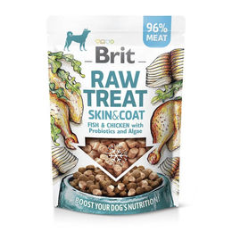 BRIT Raw Treat Gefriergetrocknetes Hundeleckerli Fisch und Huhn Haut und Fell 40 g - 40 g – Bild 1 von 4