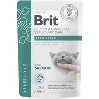 Produktbild von Brit Vet Diet Katzen Nassfutter Filets in Sauce für kastrierte Katzen 12x85 g