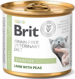BRIT Veterinary Diet Diabetes Lamb & Pea Katzenfutter für Katzen Adult 12x200g – Bild 1 von 1