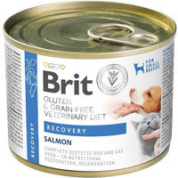 Produktbild von BRIT Veterinary Diet Grain Free Recovery Nassfutter Lachs und Hühnerleber für Hunde und Katzen 200 g