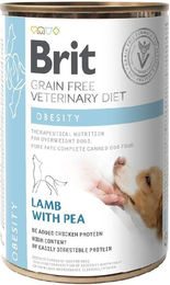 BRIT Veterinary Diet Hund Nassfutter Obesity Lamm und Erbse zur Gewichtsreduktion 400 g - 6 x 400 g – Bild 1 von 3