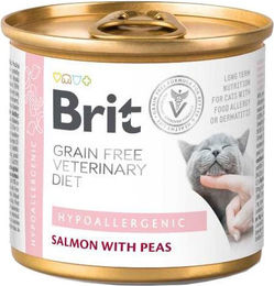 Brit Veterinary Diet Katze Nassfutter Lachs Getreidefrei Hypoallergen Monoprotein 6 x 200 g – Bild 1 von 2