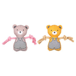 Produktbild von Britty Bär Flamingo Plüschspielzeug für Welpen mit Seil in Rosa