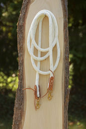 Produktbild von Brockamp Sport-Reins mit Lederadapter 13mm in Weiß