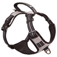 Produktbild von Brother Cat Dog Gepolstertes Nylon Geschirr für Hunde und Katzen wasserabweisend grau schwarz Größe S