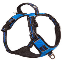 Produktbild von Brother Cat Dog Gepolstertes Nylon Geschirr wasserabweisend Blau Schwarz Größe XL