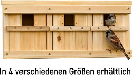 BruKa BUBI Spatzenvilla Nistkasten aus Holz für Spatzen und Wildvögel – Bild 1 von 3