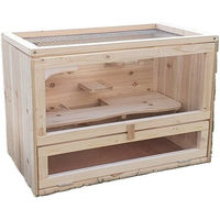Produktbild von BruKa Kleintierkäfig PAULI Nagerkäfig aus Holz für Hamster und Meerschweinchen