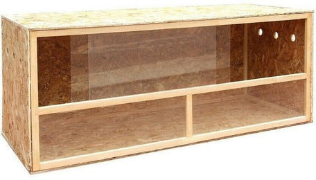 BruKa MyPets Holzterrarium aus OSB mit Seitenbelüftung Braun 60x60x60 cm – Bild 1 von 5