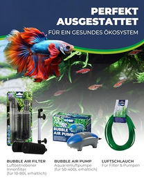 Bubble AIR Filter 3 Hobby Luftpumpe für Fische Schwarz – Bild 1 von 3