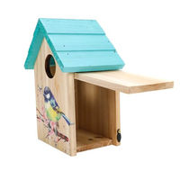 Produktbild von Bubble-Store Nistkasten aus Holz für Wildvögel wie Meisen und Spatzen in Blau oder Bunt