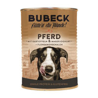 Produktbild von Bubeck Hund Nassfutter Pferd mit Kartoffeln für adulte Hunde Monoprotein glutenfrei 6 x 400 g - 6 x 400 g