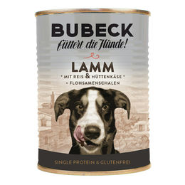 Bubeck Hundefutter Lamm mit Reis und Hüttenkäse Sensitive Adult 6 x 400 g - 6 x 400 g – Bild 1 von 4