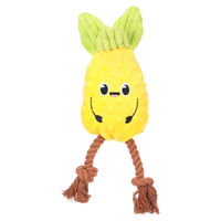 Produktbild von Bubto Flamingo Hundespielzeug Ananas mit Seil und Squeaker Gelb aus Plüsch