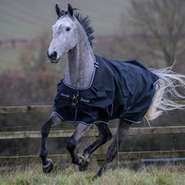 Bucas 135 Trot Turnout Weidedecke für Pferde Schwarz/Weiß 200g - 200 g – Bild 1 von 7