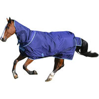 Produktbild von Bucas Atlantic Exclusive Outdoor-Pferdedecke mit Nackenrolle in Blau