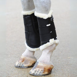 Produktbild von Bucas Brushing Boots Gamaschen aus Kunstleder Schwarz Größe L